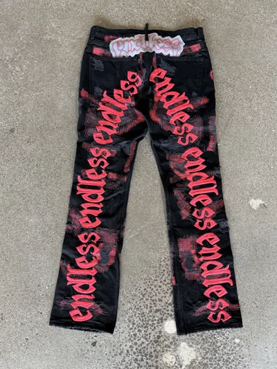 Pre-owned Endless Denim Jeans In Red
