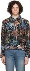 Endless Joy Black Night Palm Jacket In Gold