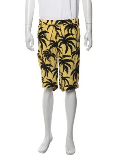 Pre-owned Endless Joy Floral Print Shorts In Yellow
