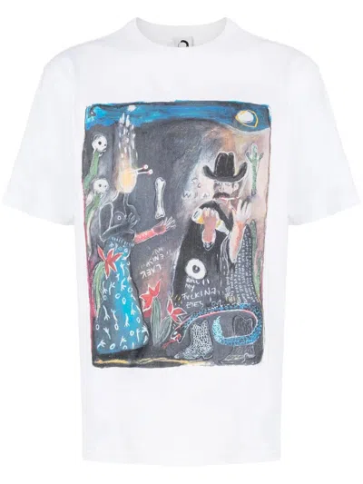 Endless Joy Graphic-print Cotton T-shirt In White