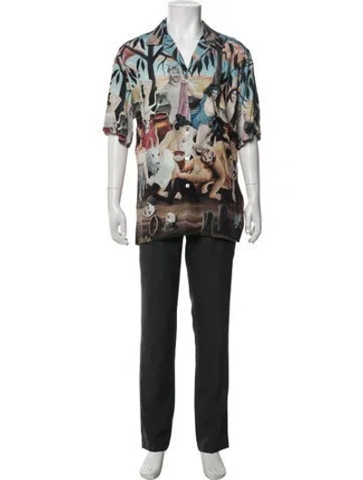 Pre-owned Endless Joy Graphic Print Short Sleeve Shirt In Neutrals