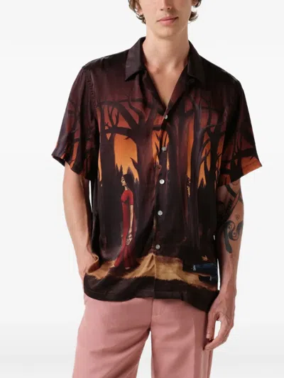 Endless Joy In The Pines Short-sleeve Shirt In Brown