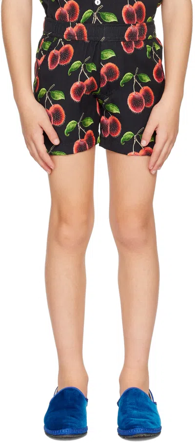 Endless Joy Kids Black Rambutan Board Shorts