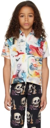 Endless Joy Kids White Printed Shirt In Multi