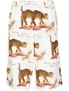 Endless Joy Motif-print Bermuda Shorts In White