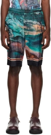 Endless Joy Dua Wanita Silk-cotton Bermuda Shorts In Multi