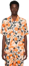 Endless Joy Orange Wildflower Pale Shirt In Multi