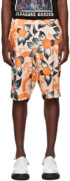 Endless Joy Orange Wildflower Pale Shorts In Multi