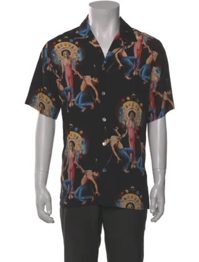 Pre-owned Endless Joy Printed Short Sleeve Shirt In Grey