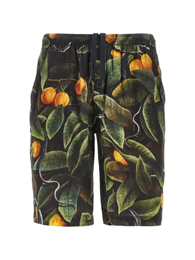 Endless Joy Snake-print Silk Shorts In Multi