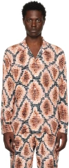 Endless Joy Tan Snake Shirt In Tan