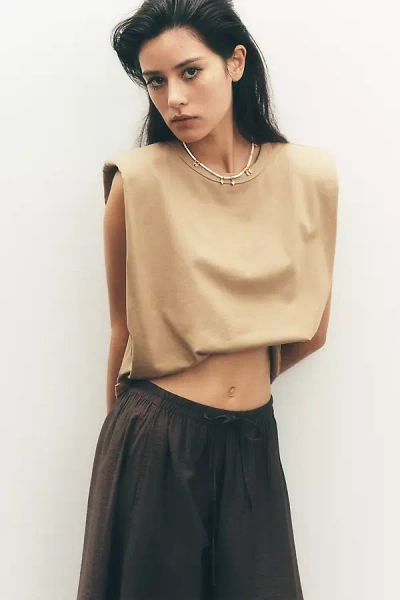Endless Rose 100% Cotton Top In Brown