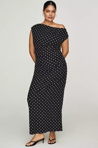 Endless Rose Polka Dot Midi Dress In Black