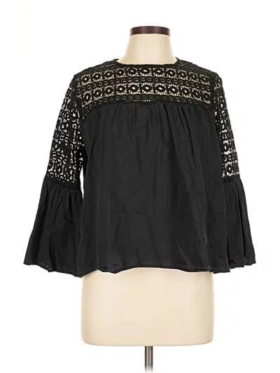 Pre-owned Endless Rose 3/4 Sleeve Blouse In Black