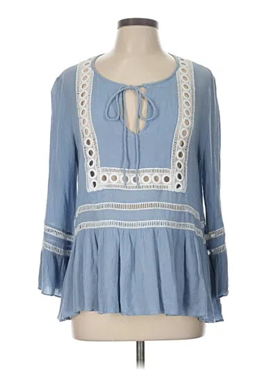 Pre-owned Endless Rose 3/4 Sleeve Blouse In Blue