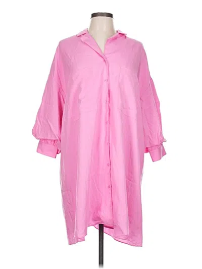 Pre-owned Endless Rose 3/4 Sleeve Button Down Shirt In Pink
