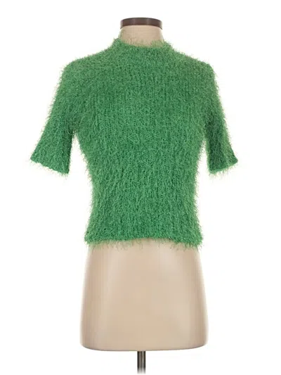 Pre-owned Endless Rose 3/4 Sleeve Top Green Mock Neckline Tops