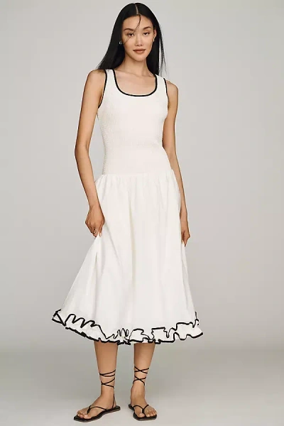 Endless Rose A-line Midi Dress In White