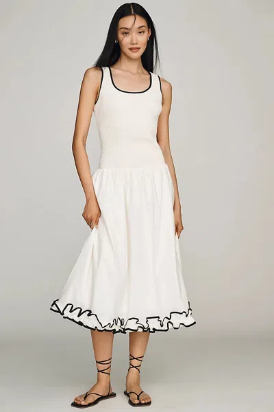 Endless Rose A-line Midi Dress In White