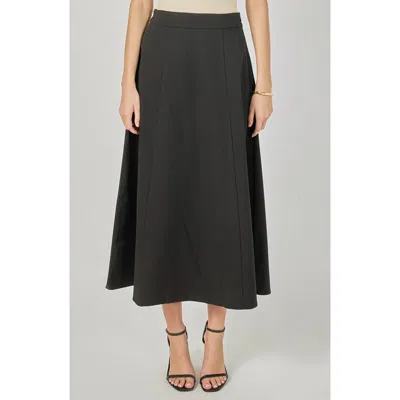 Endless Rose A-line Midi Skirt In Black