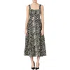Endless Rose Animal Print Corset Bodice Cotton Dress In Black/ivory