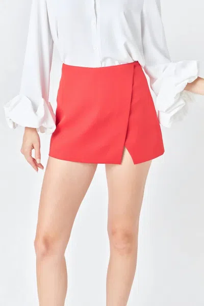 ENDLESS ROSE AS IF MINI SKORT IN RED