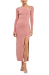 Endless Rose Women's Cut Out Long Sleeve Midi Dress In Dusty Rose
