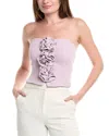Endless Rose Strapless Flower Top Lavendar M