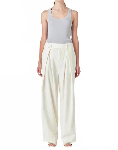 Endless Rose Basic Ribbed Tank Top In Grey In Gray