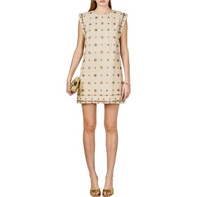 Endless Rose Beaded Minidress In Brown
