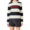 Endless Rose Bisous Stripe Sweater In Black