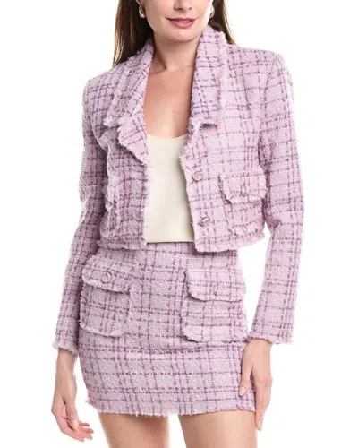 ENDLESS ROSE BOUCLE TWEED LADY BLAZER IN LAVENDER