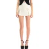 Endless Rose Bow Appliqué Miniskort In White