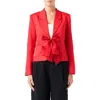 Endless Rose Bow Closure Jacket In Red