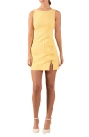 Endless Rose Bow Detail Sheath Minidress In Butter