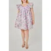 Endless Rose Bow Jacquard Minidress In Multi