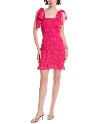 Endless Rose Bow Linen-blend Mini Dress In White