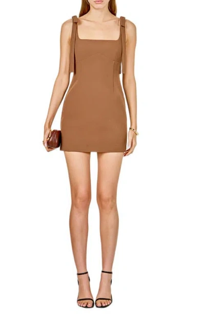 Endless Rose Bow Minidress In Brown