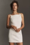 Endless Rose Bow-strap Mini Sheath Dress In White