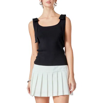 Endless Rose Bow Strap Rib Tank