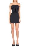 Endless Rose Bow Strapless Minidress In Black