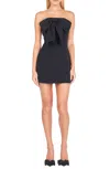Endless Rose Bow Strapless Minidress In Black