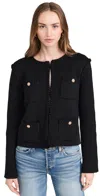 ENDLESS ROSE BRAIDED KNIT JACKET BLACK