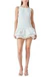 Endless Rose Bubble Hem Bodysuit Minidress In White