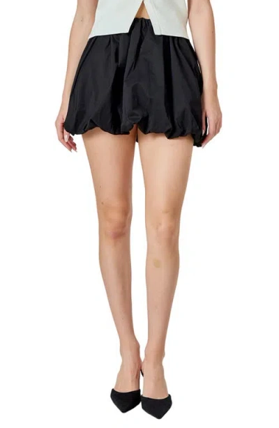Endless Rose Bubble Hem Miniskirt In Black