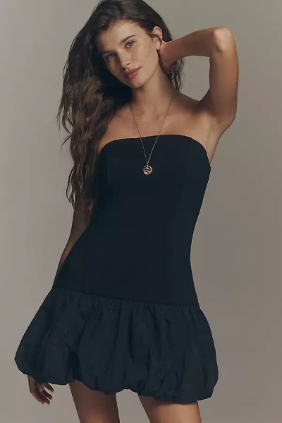 Endless Rose Bubble Mini Dress In Black