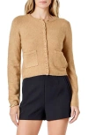 Endless Rose Button Front Cardigan In Neutral
