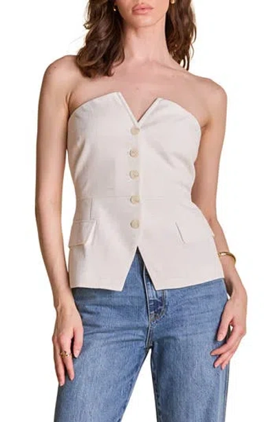 Endless Rose Button Front Strapless Top In Multi