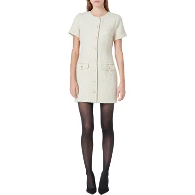 ENDLESS ROSE ENDLESS ROSE BUTTON TWEED MINIDRESS