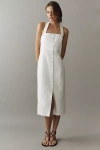Endless Rose Button-front Midi Dress In White